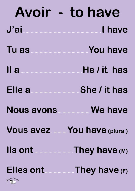 French Verb - To Have